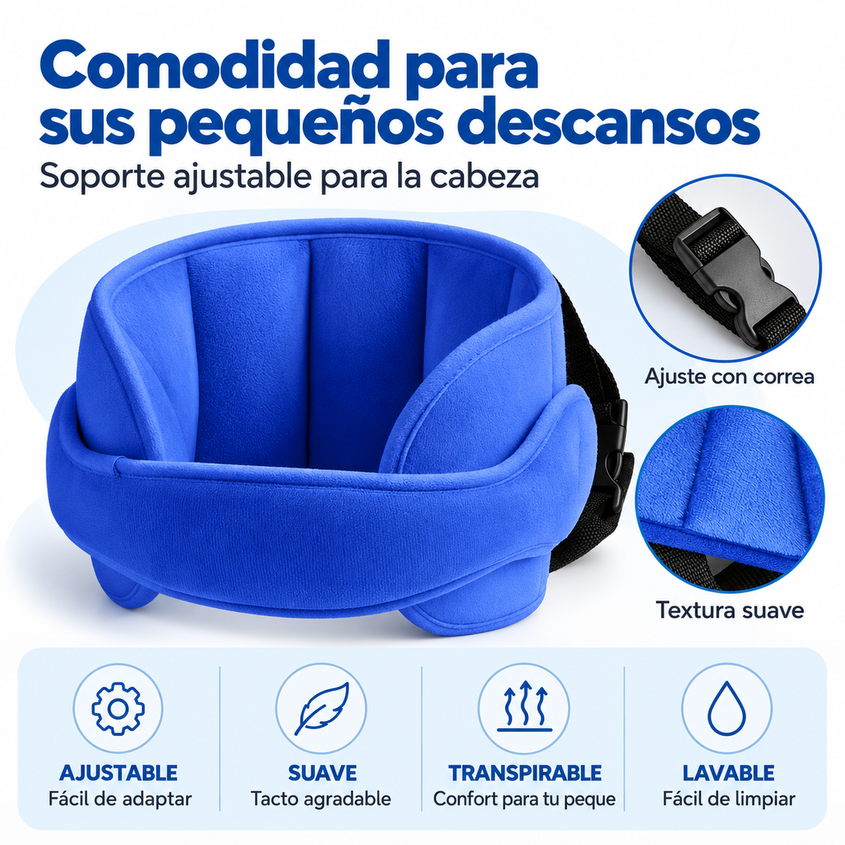 Reposacabezas ajustable