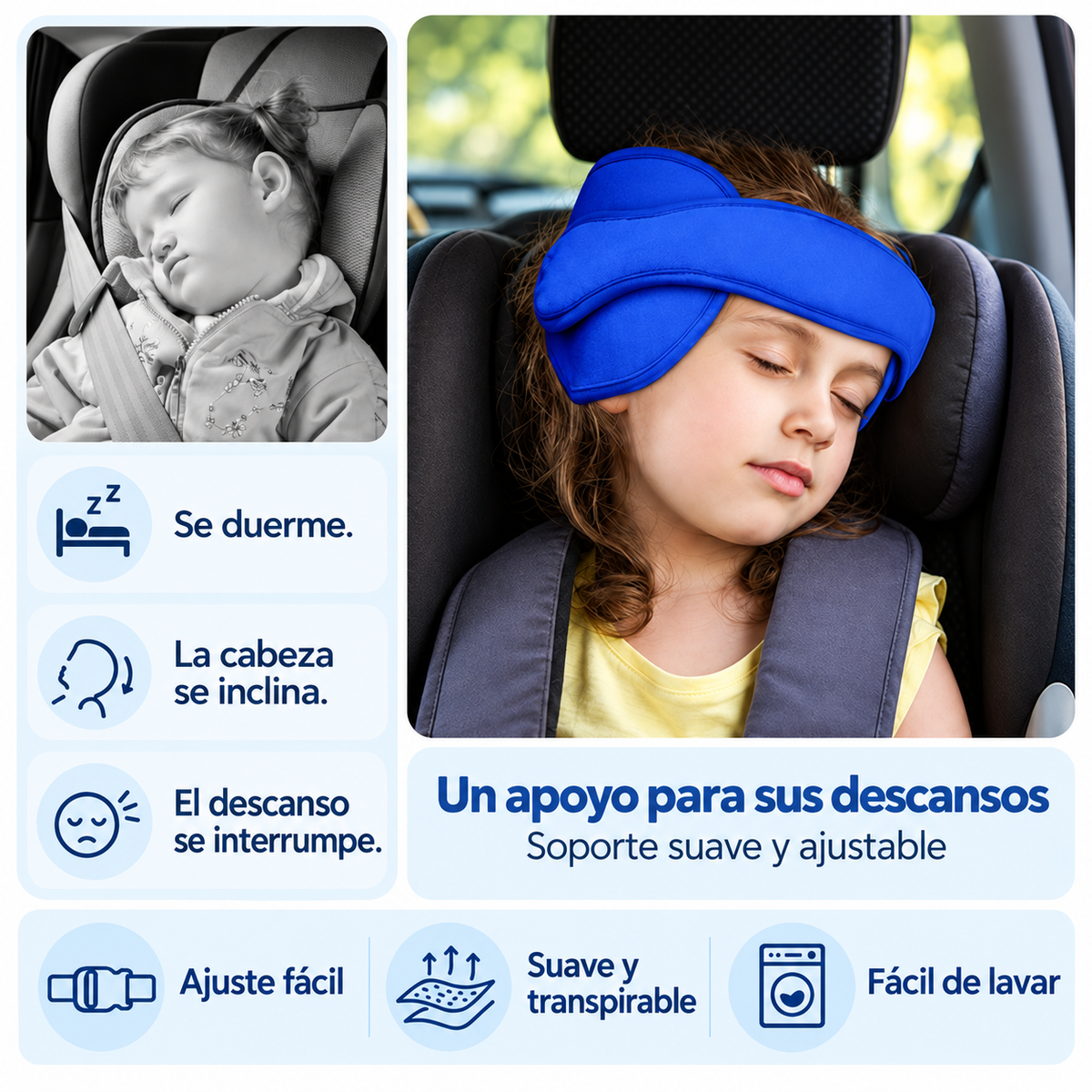 Reposacabezas ajustable